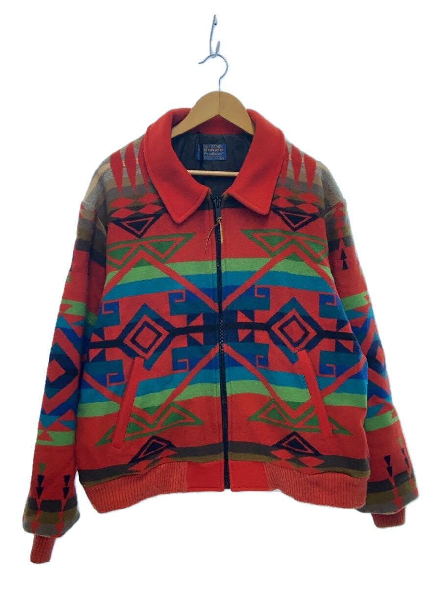 PENDLETON XL Wool Native Pattern Zip-up Blouson M… - image 1