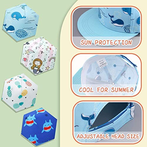 Niños Niño Niña Gorra de Béisbol Bebé Sol Sombrero Ajustable Niño Pequeño Camionero 2-4T Ballena - Imagen 4 de 6