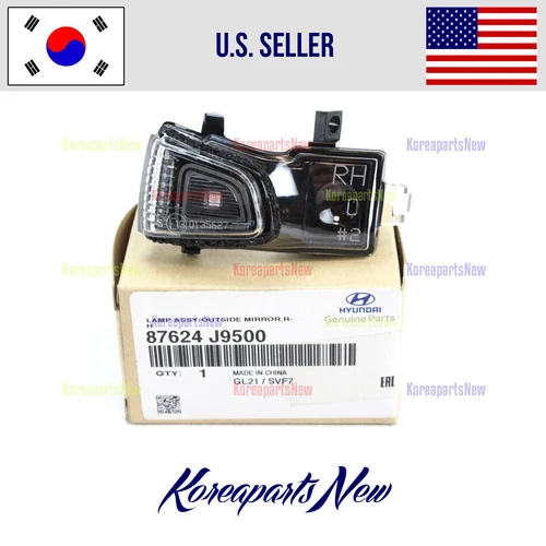 View Mirror Turn Signal Lens Right PASSN ⭐OEM⭐ 87624J9500 Hyundai Kona 2022-2023