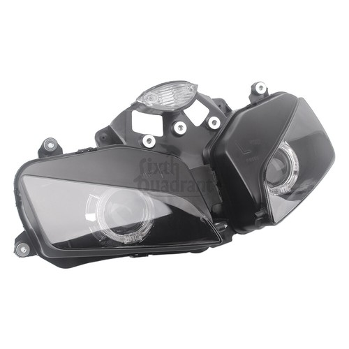 For Honda CBR600RR / F5 2003-2006 White Red Double Angel Eyes Headlight Assembly - Picture 11 of 23