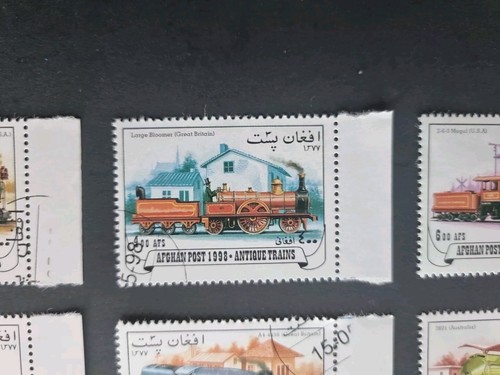 Afghanistan 1998 Treni/Ferrovie/Motori a Vapore/Locomotive/Trasporto 6v x 6 - Foto 3 di 7