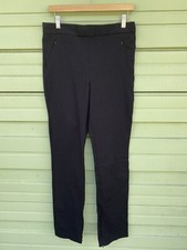 ZARA WOMAN BLACK Power Stretch Leggings  zips leg zippers Size LARGE L B808