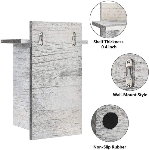 Toilet Paper Holder with Mobile Phone Storage Shelf Wall Mounted For Bathroom - Picture 6 of 7
