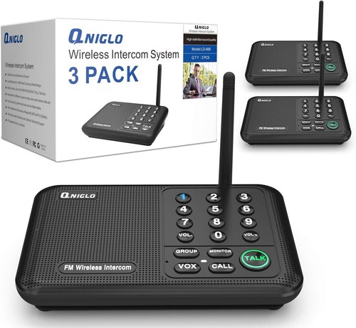 Expandable 5280 Ft Wireless Intercoms with Monitor Function - Ideal for Offices - 第 3/9 張圖片