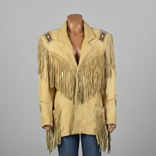 Womens Western Cowgirl Cowgirl Leather Fringe Beaded Bone Coats Cowgirl