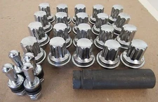 25 PCS TRU TORQUE LUG NUT INSTALLATION KIT 7/16 RH 601-2408  4 CHROME METAL ...