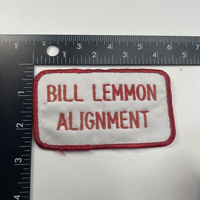 Used / Recycled Car Auto Service BILL LEMMON ALIGNMENT Advertising Patch 80P