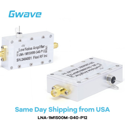 SMA Female Low Noise Amplifier (LNA),40dB Gain,2.4dB Noise Figure, .001 - 1.5GHz