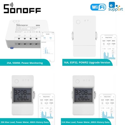 SONOFF POWR3 WiFi High Power Smart Switch And POW Elite/Origin Smart Power Meter