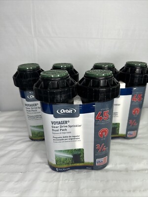 X3 DOUBLE PACK ORBIT 55461 VOYAGER GEAR DRIVEN 4'' SPRINKLER 3/4 FEMALE LOT