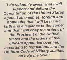 Vinyl Decal - Oath of Enlistment (Various Colors & Sizes)