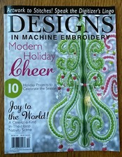 Designs in Machine Embroidery Magazine Nov/Dec 2012 Volume 77 Holiday Christmas