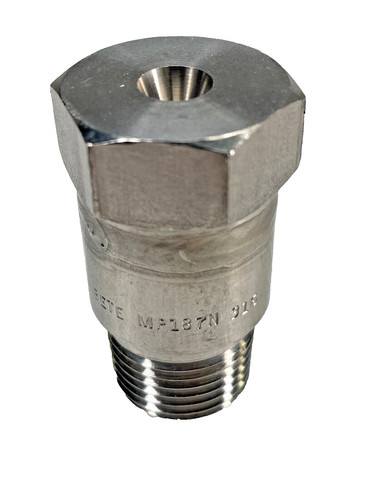 BETE Maxi-Pass MP187N Full Cone Spray Nozzle 1/2" NPT, 316 Stainless Steel *USED