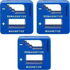 Demagnetizer and Magnetizer - Blue - 3 Pack - for Screwdrivers Tips, and Bits
