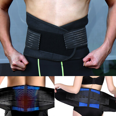 Back Support Brace Belt Lumbar Lower Waist Magnetic Therapy Pain Relief Trimmer