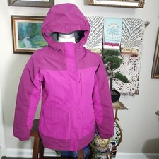 Girl's Lands End Magenta Squall Snow Winter Jacket Sz 14
