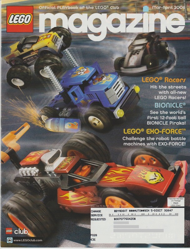 LEGO Club Magazine Bionicle Exo-force Batman Joker Star Wars Mar - April 2006