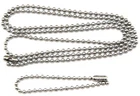 Military Spec Stainless Steel Army Dog Tag Ball Chain Set (27" & 4.5")