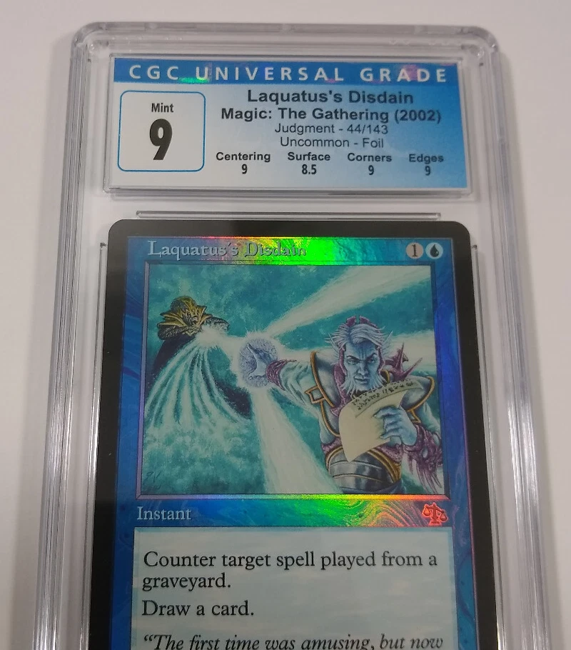LAQUATUS'S DISDAIN Judgment Foil U CGC 9 MTG graded vintage NM Mint - Image 2 of 4