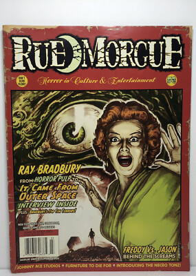 RUE MORGUE Horror Magazine #32 Mar/Apr 2003 Feat. Ray Bradbury, Freddy Vs Jason