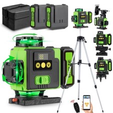 16Line Laser Level Wasserwaage 4D 360 Grad Kreuzlinienlaser Baulaser +Stativ Kit