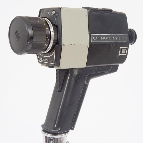 VINTAGE CHINON 471 POWER ZOOM SUPER 8mm CINE CAMERA MADE JAPAN c.1981