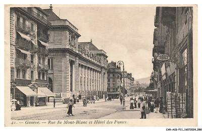 CAR-ACGP11-0736-SWITZERLAND - GENEVA - Rue Du Mont Blanc And Hotel Des Poste