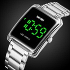 Fashion Men Boy Digital LED Watch Stainless Steel Rectangle Casual Sport Watches