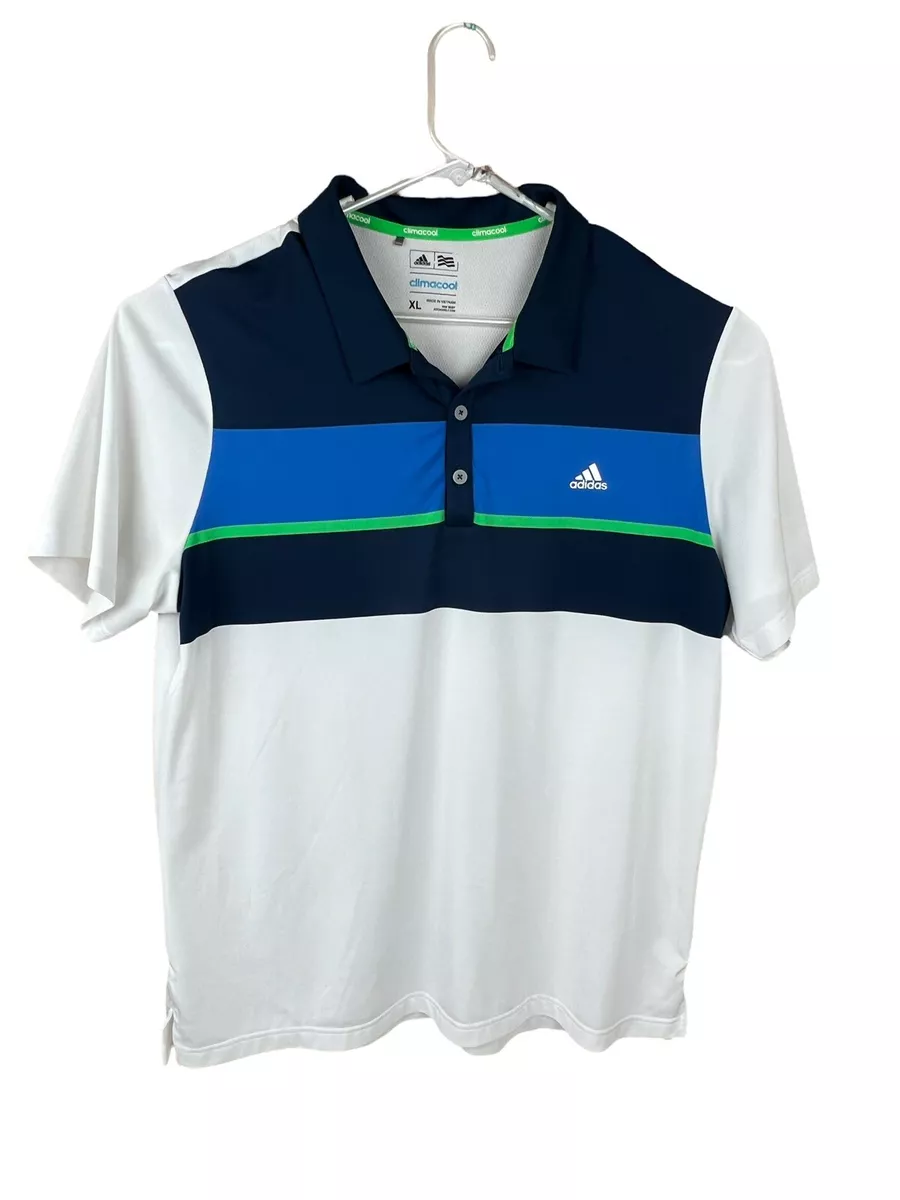 kam Hick offentlig Adidas Climacool Polo Golf Shirt Men Size XL Stripe w/ Sunningdale CC Logo  | eBay