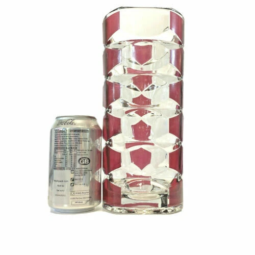 Red Mid-Century Modern Hand Blown Glass