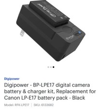 Digipower - BP-LPE17 digital camera battery  charger kit, Replacement for Canon