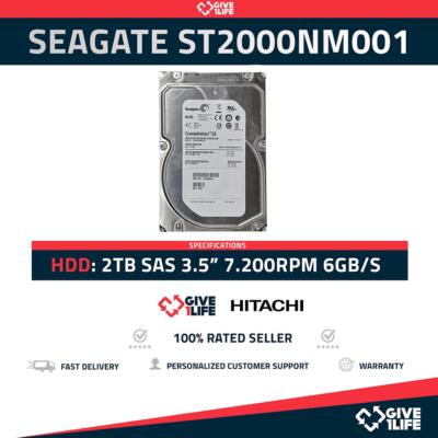 SEAGATE ST2000NM0001 2TB HDD 3,5'' SAS-2 6GB/S 7.200RPM 64MN CACHE - SERVER