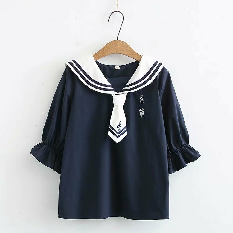 ブラウス シャツ Preppy Sailor Collar Stripe Shirt レディース Preppy Sailor Collar Stripe Shirt/プレッピーセーラーカラー