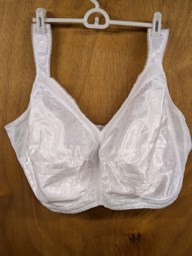 Playtex 18-Hour Bra 52DDD White Ultimate Smoothing Wirefree Floral 350/ ...