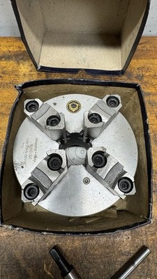 BISON 4-JAW LATHE CHUCK w/ 2-1/4 X 8 Back Plate   South Bend Logan Lathe 10 & 13