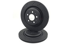PAAR GELOCHTE BREMSSCHEIBEN HINTEN FÜR TESLA MODEL 3 (5YJ3) 2017- 335 mm x 20 mm
