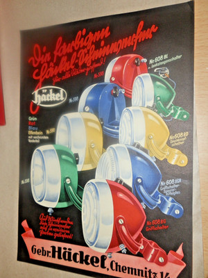Häckel Licht Radlicht Fahrrad Prospekt Original ! RAR