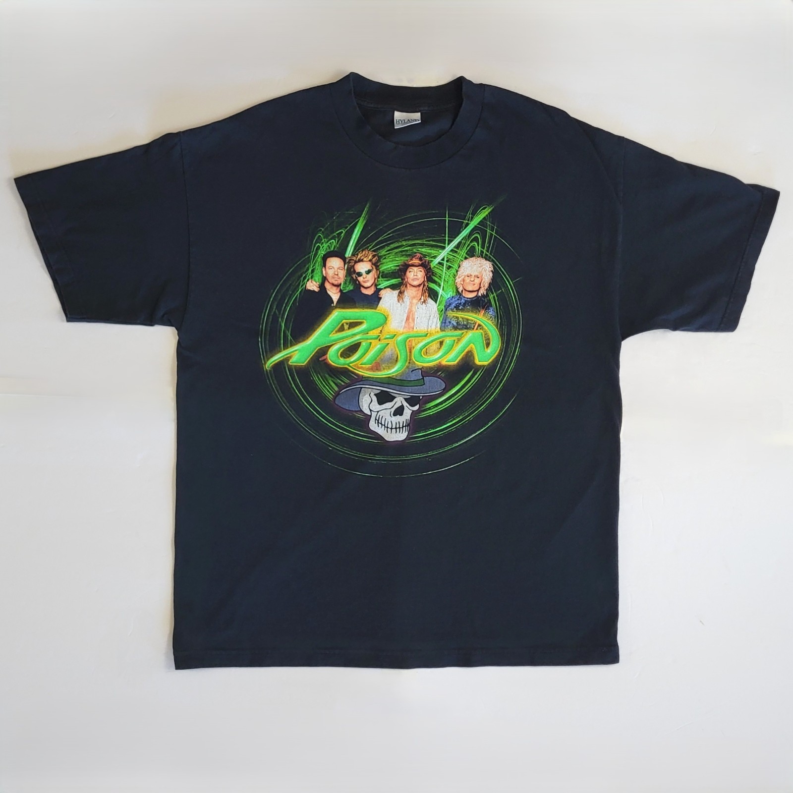 Vintage Poison Band 2000 Tour Concert T-Shirt XL Black Hyland Tag Y2K Metal Core