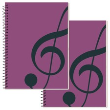 Blank Sheet Music Composition Notebook 2 Packs, Manuscript Staff Paper Notebo...