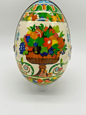 Vintage S Mantovani Perugina Imperial Easter Egg Candy Container Rico Nova 8''
