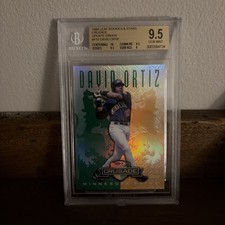 1998 Donruss Crusade David Ortiz GREEN Refractor /250 Twins RC Red Sox BGS 9.5