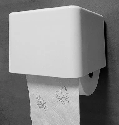 Yoly Distributeur De Papier Hygiénique Ferme Blanc Duroplast - Photo 1/4