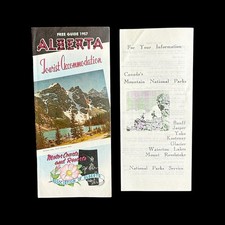 1957 Brochure Alberta Tourist Accommodation Guide and Mountain National Parks