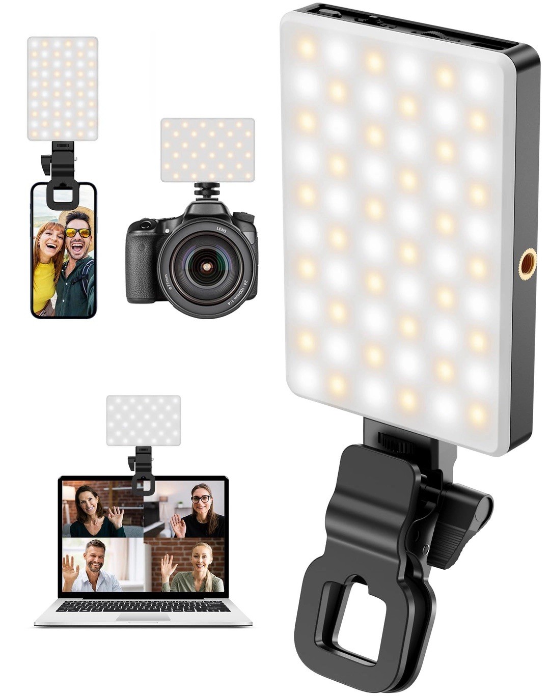 STLIAN 120 LED Universal Selfie Light, 4 Lighting Modes Rechargeable 3000mAh