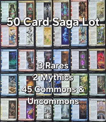 Magic the Gathering 50 Card Saga Bundle Lot 3 Rares 2 Mythics Guaranteed!