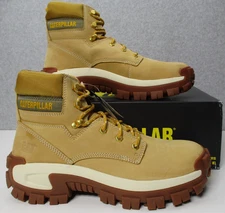 Caterpillar Invader Steel Toe Hi Slip Resist Honey/Brown CAT Boots Mens Sz 12