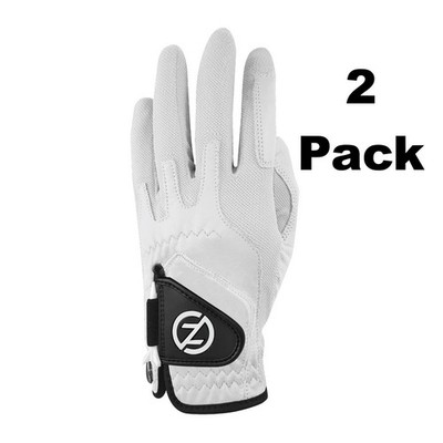 Zero Friction Mens Cabretta Elite Glove Left Hand WHITE 2-PACK ONE SIZE FITS ALL