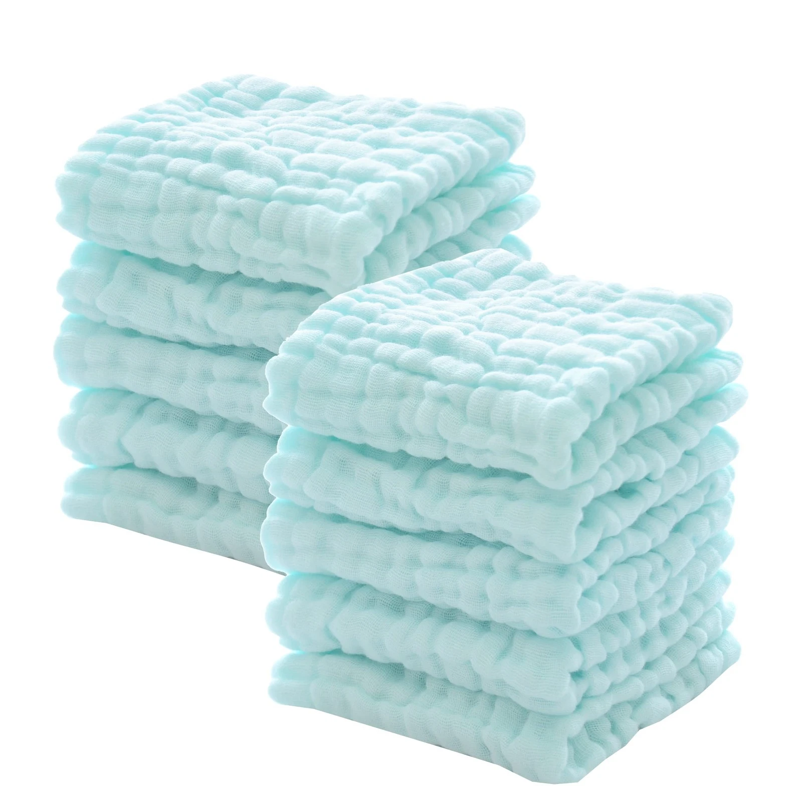 Baby Washcloths - Natural Cotton Baby Wipes - Soft Newborn Face Towel for Sen...