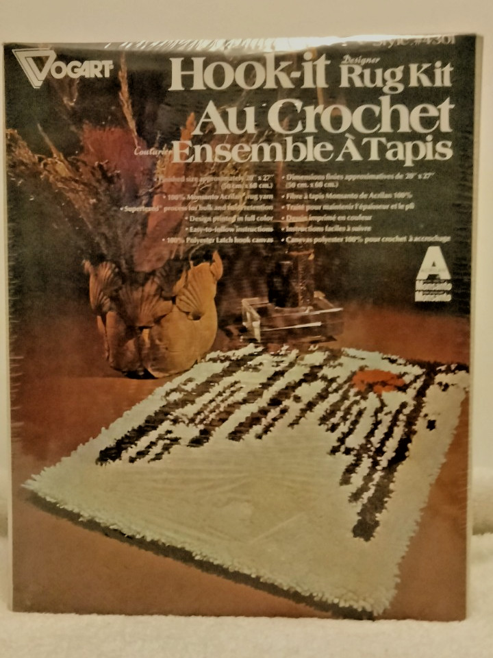 Vtg Vogart Hook-it Rug Kit - Style #4301 - 20" x 27" - Sealed, Complete