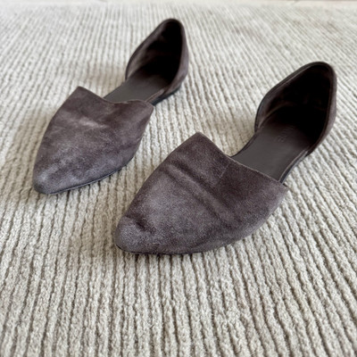 Vince Nina D orsay Gray Suede Flats 5M Women s Classic Slip On Shoes EU 35